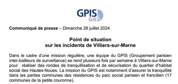 Villiers-sur-Marne : Deux agents du GPIS poursuivis après les violences dans le quartier des Hautes-Noues