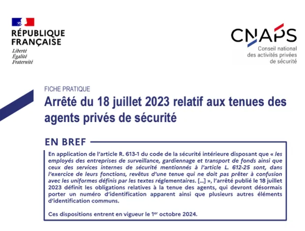 Les nouvelles tenues des agents de sécurité privée : Un gouffre financier et écologique ?